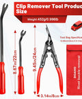17 Piece Pro Grade Mechanic Hook And Pick Tool Set with clip remover tools and red storage bag