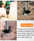 High Speed Steel Forstner Drill Bits 5/16 Inch 8mm Twin Pack shown drilling clean holes in wood and plastic materials.