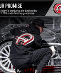 Person washing a car with PH Neutral Car Wash Soap For Snow Foam Cannon And Pressure Washer 5 Gallon Bucket Auto Detergent With Powerful Spot Free Cleaning And Safe Sun Use Every Day.