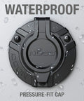 Waterproof pressure-fit cap of 15A AC Port Plug 125V Power Inlet Socket With 6 Foot Outdoor Extension Cord Waterproof Electrical Outlet Receptacle For Car Boat RV Truck Trailer Marine And Industrial Use