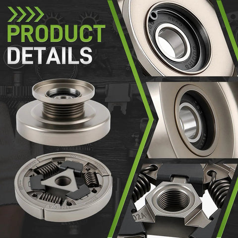 Detailed view of Heavy Duty Clutch Drum And V Belt Pulley Kit With Spark Plug For Stihl TS410 TS420 Cut Off Saw Replaces 4238 760 8500 Pro Grade Replacement Parts Easy Install Durable Performance