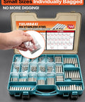 Dowel Pin Kit With 700 Stainless Steel Pins 42 Sizes From M2 To M8 Cylindrical Precision Pins Storage Case No Sweat For 3D Printer Jigs Fixtures Shelves And Precise Fastening Projects, open case