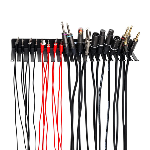 Wall Mount Cable Organizer With 19 Slots For 5 To 9 Mm Cables That Keeps Audio And Computer Cables Neat And Organized
