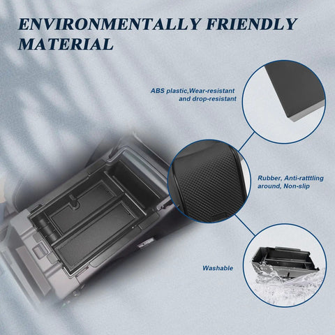 Two Pack Center Console Organizer For Subaru Crosstrek And Impreza 2023 To 2026 Custom Fit Double Layer Tray material details