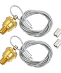 2 Pair Manual Air Tank Drain Valve Plug 1/4 NPT With 60 Inch Cable For Big Rigs Heavy Haulers and Navistar Dump Trucks OEM replacement kit