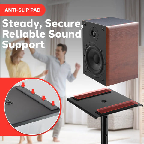 Speaker Stand Set for Play 1 and Play 3, Adjustable 26 to 52 Inch Height with anti-slip pads for secure speaker placement