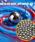 1,000 Count 3mm Stainless Steel Bearing Balls Set For Auto Parts, Bicycles, Casters And Drawer Slides, High Precision 304 Stainless Steel, Uniform Size, Smooth Burr-Free Finish, Great For Mixing Paint, Nail Polish, And Other Stirring Tasks. 3mm 304 stainless steel balls shown for paint and nail polish stirring