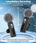 Wireless Lavalier Microphone 4 In 1 Clip On For iPhone Android USB C PC And Camera With Rotatable Clip And Active Denoise Kit