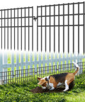 37ft Long Garden Animal Barrier Fence 13 Inch High Rustproof Metal Wire installed to keep dog out of yard