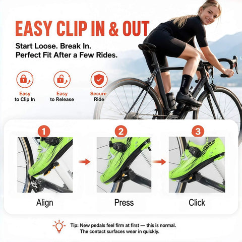 Road Bike Pedals For Look KEO System Only Lightweight Clipless Pedals With Sealed Bearings Nylon Glass Fiber Body 9 16 Inch Spindle Cleats Included Built For Indoor Spin And Speedy Road Cycling. Steps to clip in and out with ease.