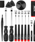 17 In 1 Gamebit And Tri Wing Screwdriver Repair Kit for Nintendo Switch and PlayStation with tools spread out