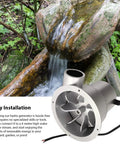 Off Grid Hydro Generator 100W Water Turbine With Permanent Magnet Brushless Motor near flowing water stream