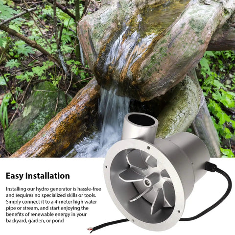 Off Grid Hydro Generator 100W Water Turbine With Permanent Magnet Brushless Motor near flowing water stream