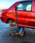 3 Ton Jack Handle Replacement For Horizontal Hydraulic Jack Heavy Duty Carbon Steel Build With Non Slip Grip next to car
