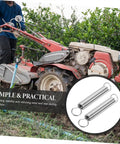 Two Pairs Of Heavy Duty Extension Spring Kits For Micro Tiller Offer Super Easy Swap Stable Support And Optimal Safety With Broad Compatibility Across Various Agricultural Machines For A Smooth Farming Ride, silver steel springs
