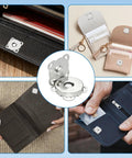 40 Sets Magnetic Snaps 14mm Silver Clasps Set For Purses And Totes, Fabric DIY Crafts, shown installed on various bags