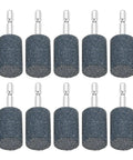 Ten Piece 25mm Aluminum Oxide Mounted Grinding Stones With Quarter Inch Hex Shank For Electric Rotary Tools And Drill Grinders Built Tough For Metal Wood And Plastic Finishing And Shaping