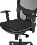 Premium Breathable Office Chair Cushion With Non Slip Surface, Great Comfy Seat Pad on an office chair, black, 16.5 x 15.7 x 1.6 in