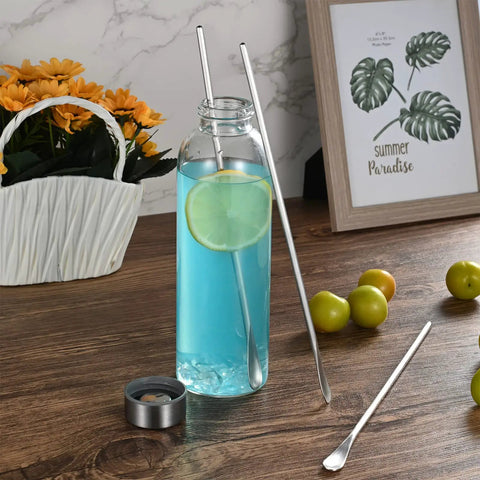 Long Handle Stainless Steel Stirring Spoon 10 Inch Durable Home Bar Tool For Coffee Tea Iced Drinks And Cocktails Reusable