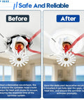 No Fluff Two Pack White Fire Sprinkler Trim Rings Delivering A Slick Recessed Profile For Crisp Ceiling Integration Solid 1/2 Inch Escutcheon Plates.Engineered for smooth ceiling integration before and after installation.