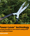 Extendable Hedge Shears With Power Lever For High Reach Pruning, self sharpening serrated steel blades cutting branches