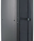 Heavy Duty 19 Inch Network Cabinet Server Rack Enclosure with secure locking doors shown from the front view, ideal for compact data centers.