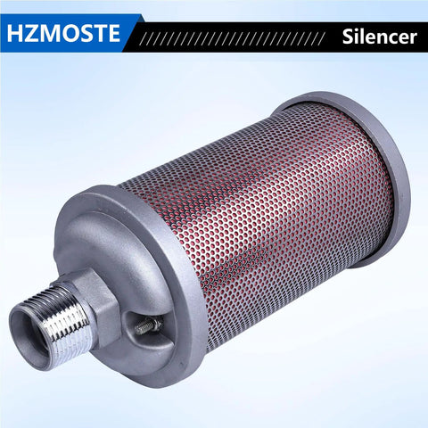 Heavy-Duty Exhaust Silencer For Air Compressors, Vacuum Pumps, And Dryers, 1 Inch NPT Male Interface, industrial use
