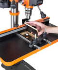 Smooth Rolling Five Speed Benchtop Drill Press Packing A Beefy 2.3 Amp Motor And Sturdy Cast Iron Base designed for precise woodwork.