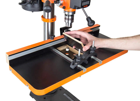 Smooth Rolling Five Speed Benchtop Drill Press Packing A Beefy 2.3 Amp Motor And Sturdy Cast Iron Base designed for precise woodwork.