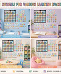 Pastel Classroom Calendar Chart With Pockets Set For Back To School in classroom, homeschool, daycare, learning spaces