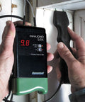 Person using S4-P And Mini-Ligno SD/C Moisture Meter And Mold Detector Kit With E14-M Electrode on window frame