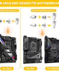 Top Shelf M.2 Ssd Mounting Screws 34 Pc Kit With M2 And M3 Standoffs For Asus Msi Gigabyte Motherboards Laptops Desktops No Sweat Setup Smooth Upgrade Builds with motherboard images and standoffs.