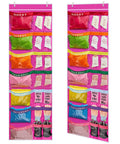 Two Pack Kids Week Clothes Organizer 59.5 By 18 Inch Hanging Closet Organizer With 14 Pockets For Monday To Sunday Rainbow