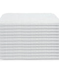 Heavy Duty Pro Grade White Cotton Blend Hand Towels Bulk Pack 120 Pcs 16x27 Inches Rags In A Box for Industrial Janitorial