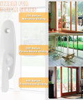 No Sweat Replacement Premium White Sliding Door Thumb Latch For Andersen 200 Series Narroline And Frenchwood Gliding Doors display with gliding doors.