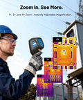 Professional using Thermal Imaging Handheld Camera For Pros With 256 By 192 Infrared Resolution Big Three Point Five Inch Display.