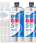 5 Minute Quick Cure Epoxy Glue For Tile Metal Ceramics Plastic And Wood Diy Friendly, 2 Part Clear Resin Adhesive, Waterproof, Wear Resistant Kit with accessories