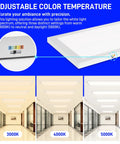 Lit 1x4 LED Flat Panel Light 4800 Lumens 48W Dimmable Edge Lit Ceiling Fixture With 3000K 4000K 5000K CCT color temperature settings