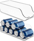 Soda Can Organizer And Dispenser For Fridge And Pantry Stackable 12 Oz Can Storage Bins Clear Space Saving Kitchen Organizer