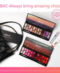 Solid Gel Nail Polish Kit With Ombre Colors 24 Color HEMA Free Soak Off Set displayed with black handbag and brush