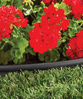 No Dig Landscape Edging Kit One And A Quarter Inch Tall With Anchoring Spikes And Coupler Twenty Foot Black Border in garden