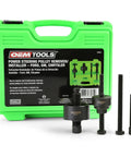 Power Steering Pulley Puller And Installer Kit All In One Tool For Ford GM VW Chrysler Cars with green case and tool components