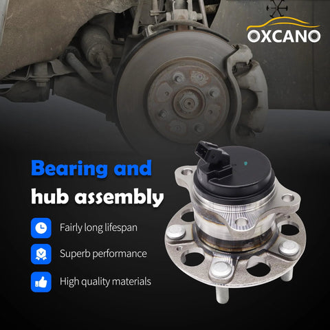 Rear Wheel Bearing And Hub Assembly With ABS For Hyundai Elantra 2017 2020 And Kona 2018 2022 5 Lug, Speed Sensor Included