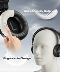 Wired Over-Ear Studio Monitor Headphones For Recording And Mixing With Fifty Millimeter Drivers, ergonomic design, soft ear pads.