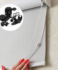 Heavy Duty Bungee Cord Kit For Roller Blinds With Secure Ball Lock End Caps And Mounting Brackets Perfect Universal Repair Kit For Indoor Window Shades Sliding Doors And Sun Controls To Keep Tidy, black cord kit on roller blind