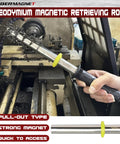 Image of Heavy Duty Magnetic Pickup Tool With 8000 Gauss Neodymium Magnet Release Handle Easy Pull Out Design Sweeper