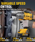 Cordless Brushless Impact Wrench With 1500 Ft Lbs Breakaway Torque half inch drive in use on metal bolts