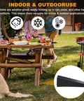 Bulletproof Black Composite Shims For Leveling Heavy Duty Plastic Furniture Levelers And Table Wedges Built Tough used outdoors under a wooden patio table.