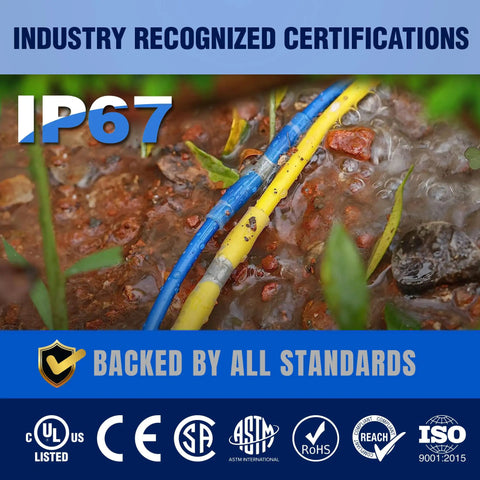 All In One Solder Seal Wire Connector Kit With KableSeal Tech 450 Pieces AWG 26-10 waterproof wire connectors in wet environment