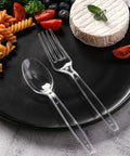 400 Count Heavy Duty Plastic Utensils Set Disposable Forks And Spoons Party Ready Cutlery For Big Gatherings Crack Resistant And BPA Free Food Grade Silverware For Events Durable Budget Friendly